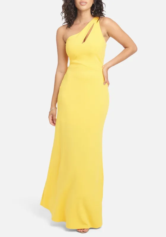 Keyhole One Shoulder Gown sold by Bebe