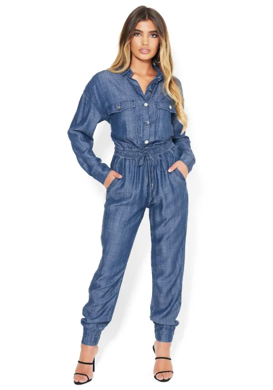 Ali Long Sleeve Jumpsuit sold by Bebe
