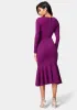 Flounce Hem Long Sleeve Midi Dress sold by Bebe