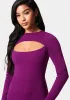 Flounce Hem Long Sleeve Midi Dress sold by Bebe