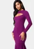 Flounce Hem Long Sleeve Midi Dress sold by Bebe
