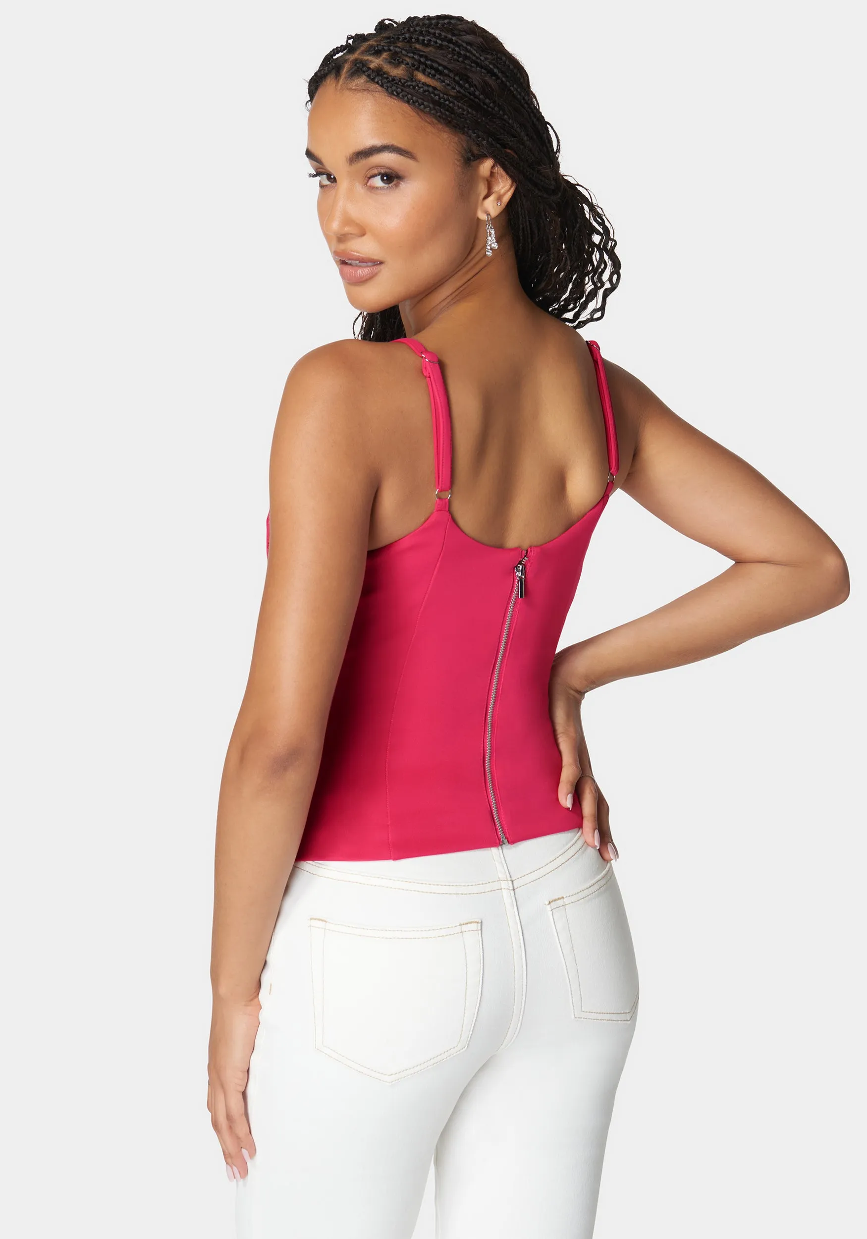 Scoop Neck Jewel Strap Bustier Knit Top sold by Bebe product image thumbnail 4