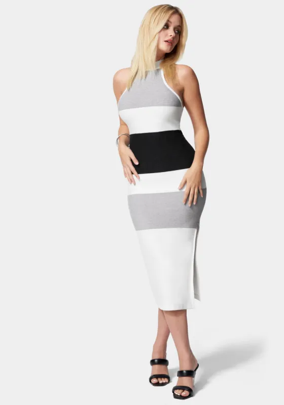 Halter Neck Rib Midi Dress sold by Bebe