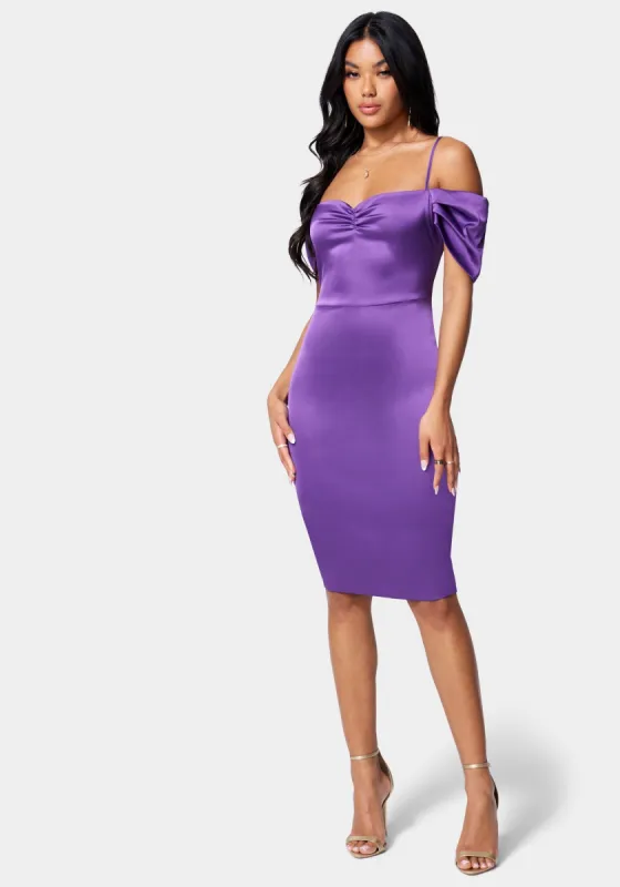 Drapey Satin Dress made by Bebe