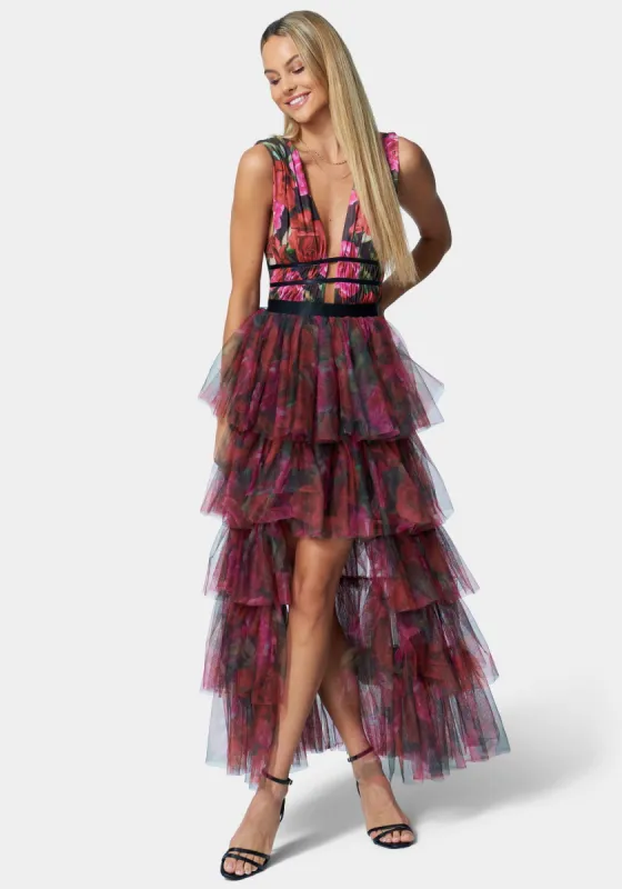 Tiered High Low Gown sold by Bebe