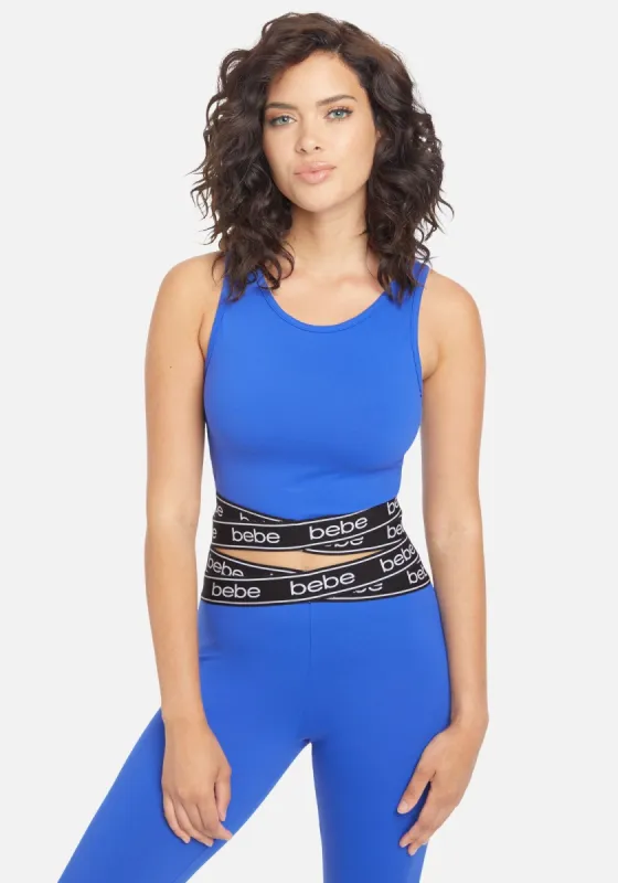 Bebe Logo Tape Detail Crop Top sold by Bebe