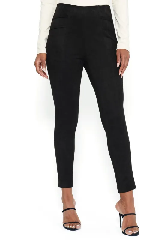 Suede Zip Front Slit Leggings sold by Bebe