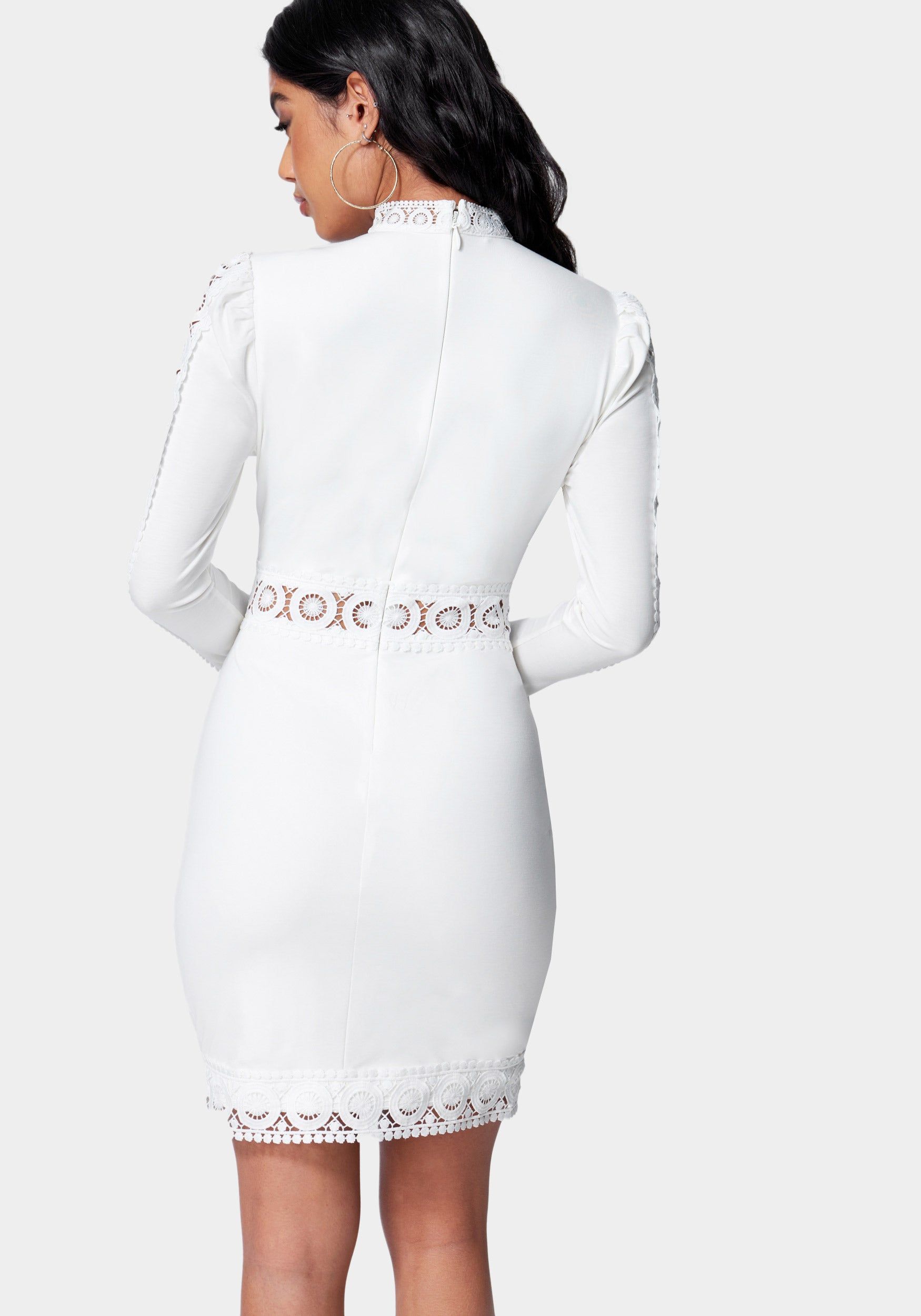 Bell Sleeve Lace Mini Dress sold by Bebe product image thumbnail 3