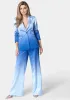 Ombre Satin High Waist Belted Palazzo Pant sold by Bebe