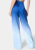 Ombre Satin High Waist Belted Palazzo Pant sold by Bebe