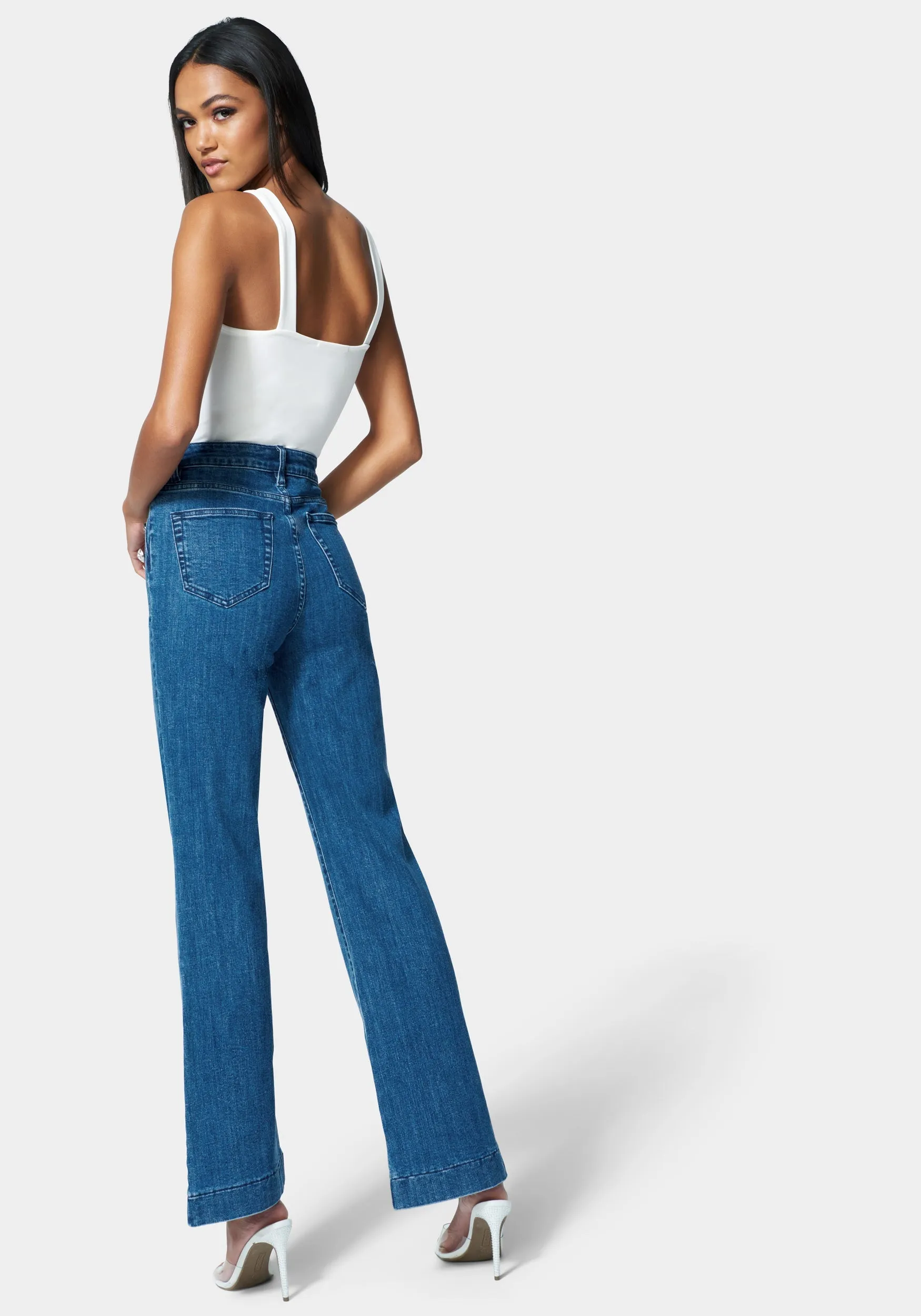 Wide Leg Button Detail Jean sold by Bebe product image thumbnail 3