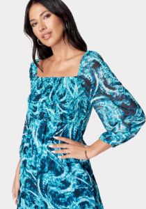 Printed Chiffon Midi Dress sold by Bebe