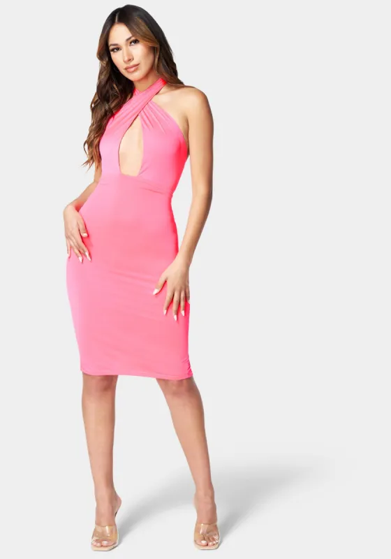 Cutout Halter Midi Dress sold by Bebe