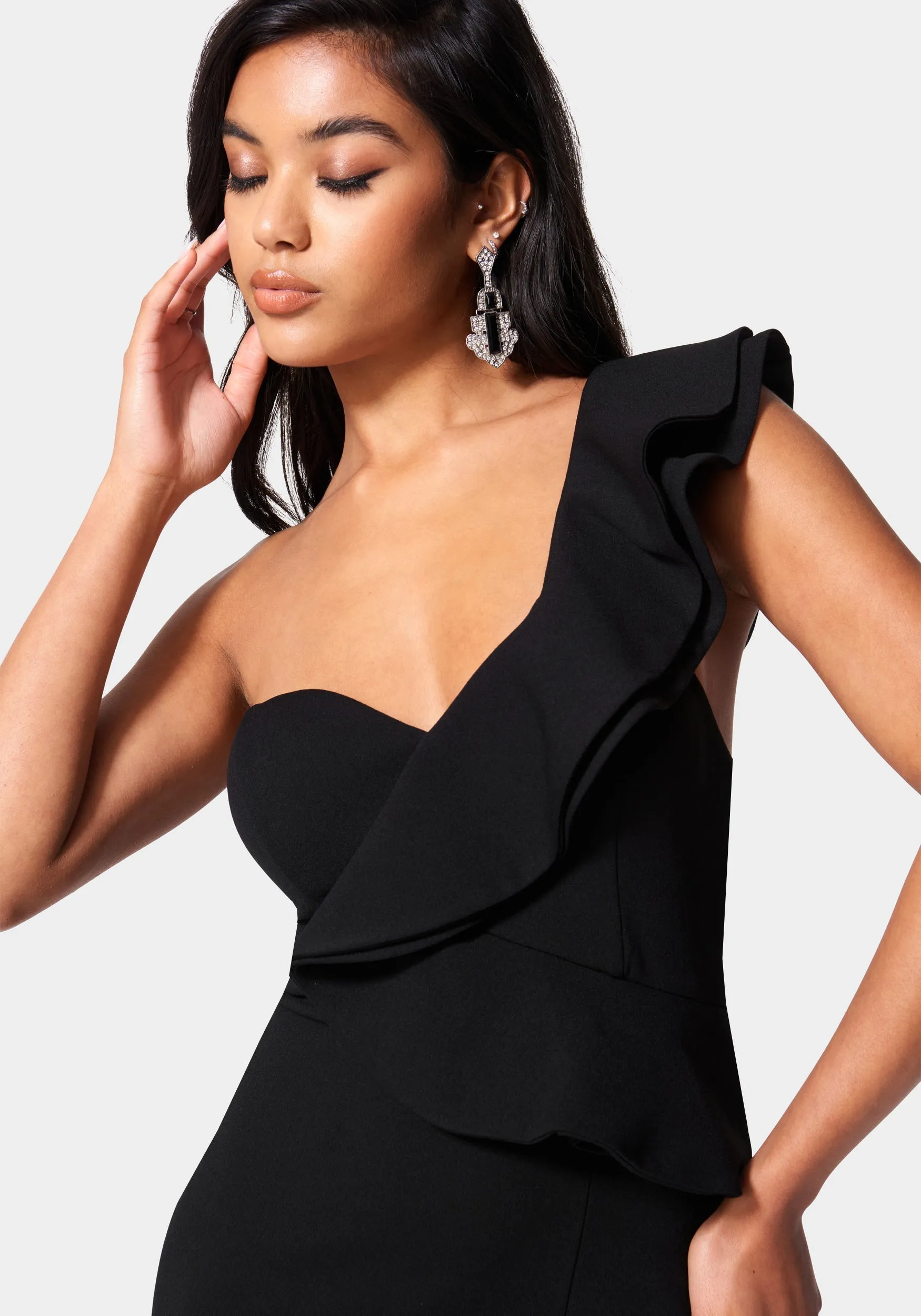 Ruffle Sleeve Midi Dress sold by Bebe product image thumbnail 4