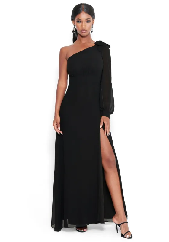 Front Slit Maxi Dress sold by Bebe