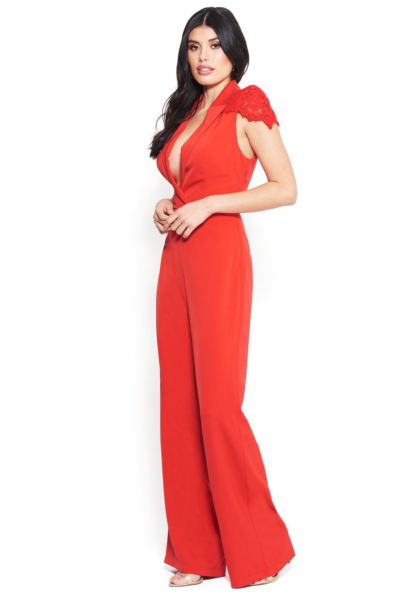 Lace Capelet Jumpsuit sold by Bebe product image thumbnail 3