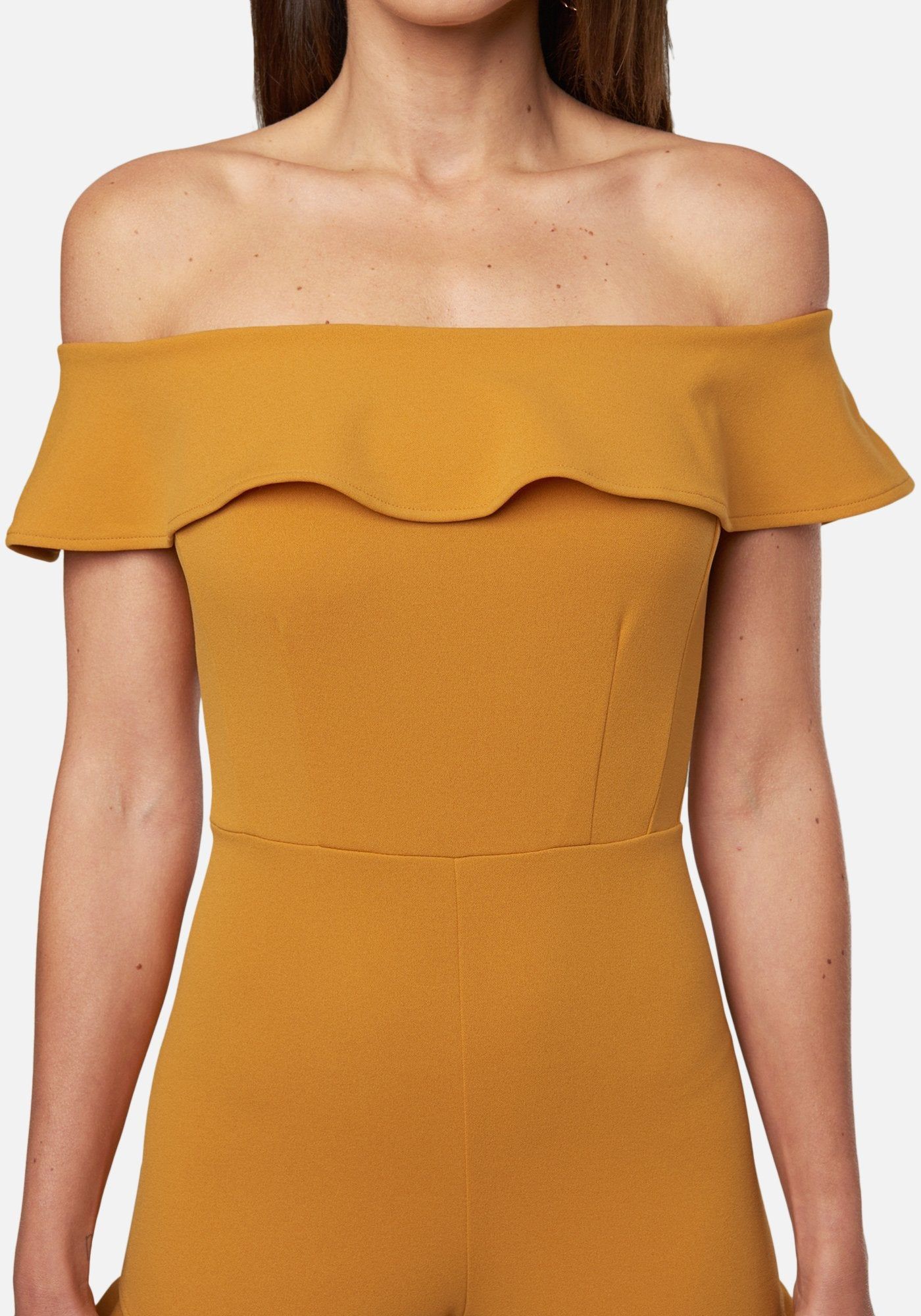 Ruffled Off Shoulder Romper sold by Bebe product image thumbnail 4