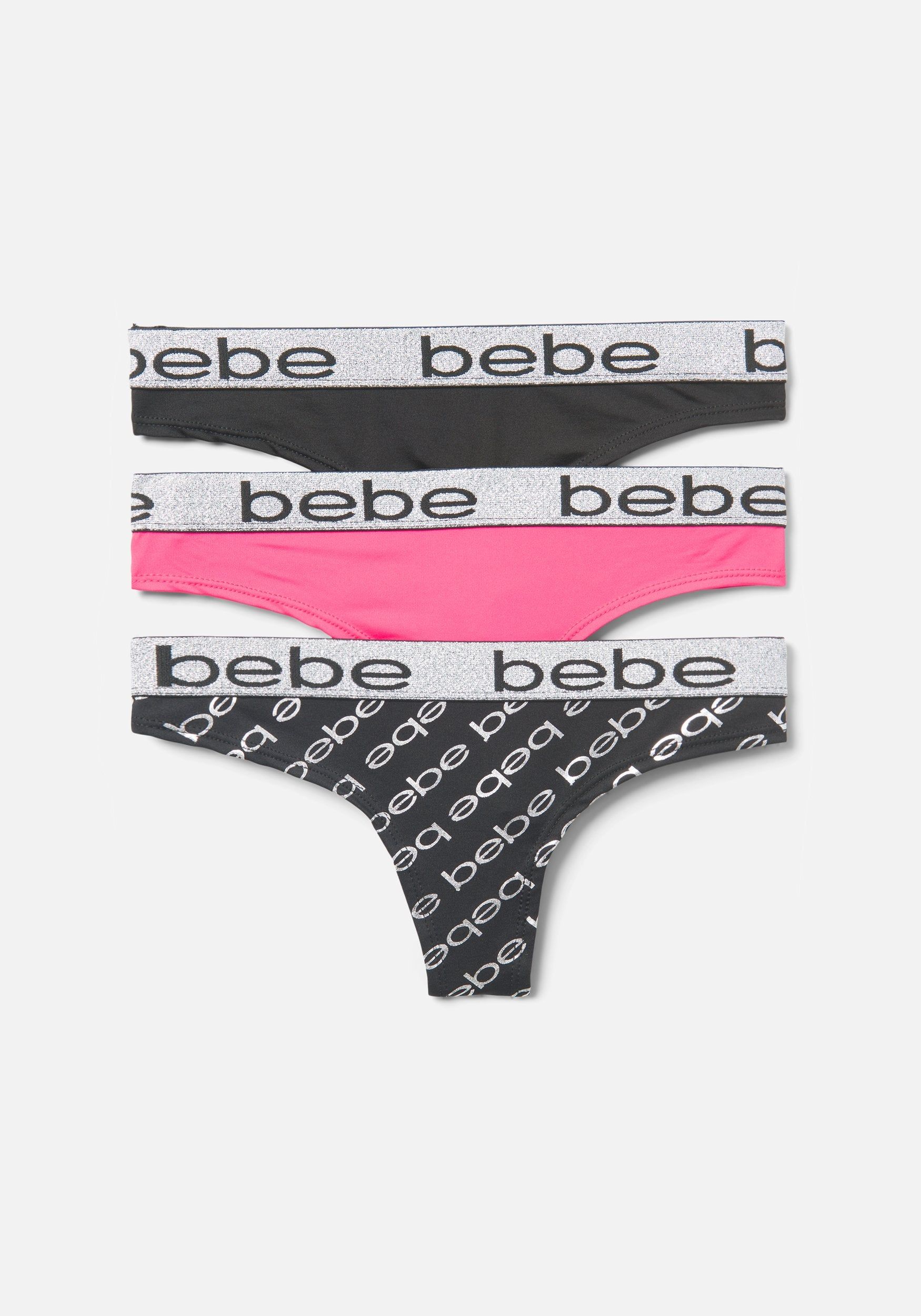 3 Piece Logo Panty Set sold by Bebe