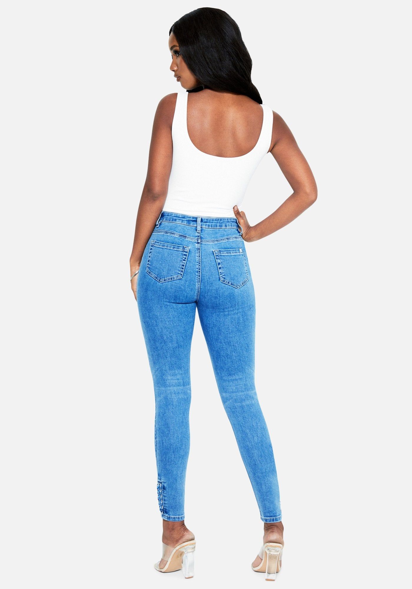 Lace Detail Skinny Jeans sold by Bebe product image thumbnail 3