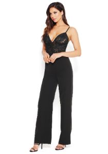 Embroidered Lace Jumpsuit sold by Bebe