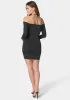 Off Shoulder Cross Neck Mini Dress sold by Bebe