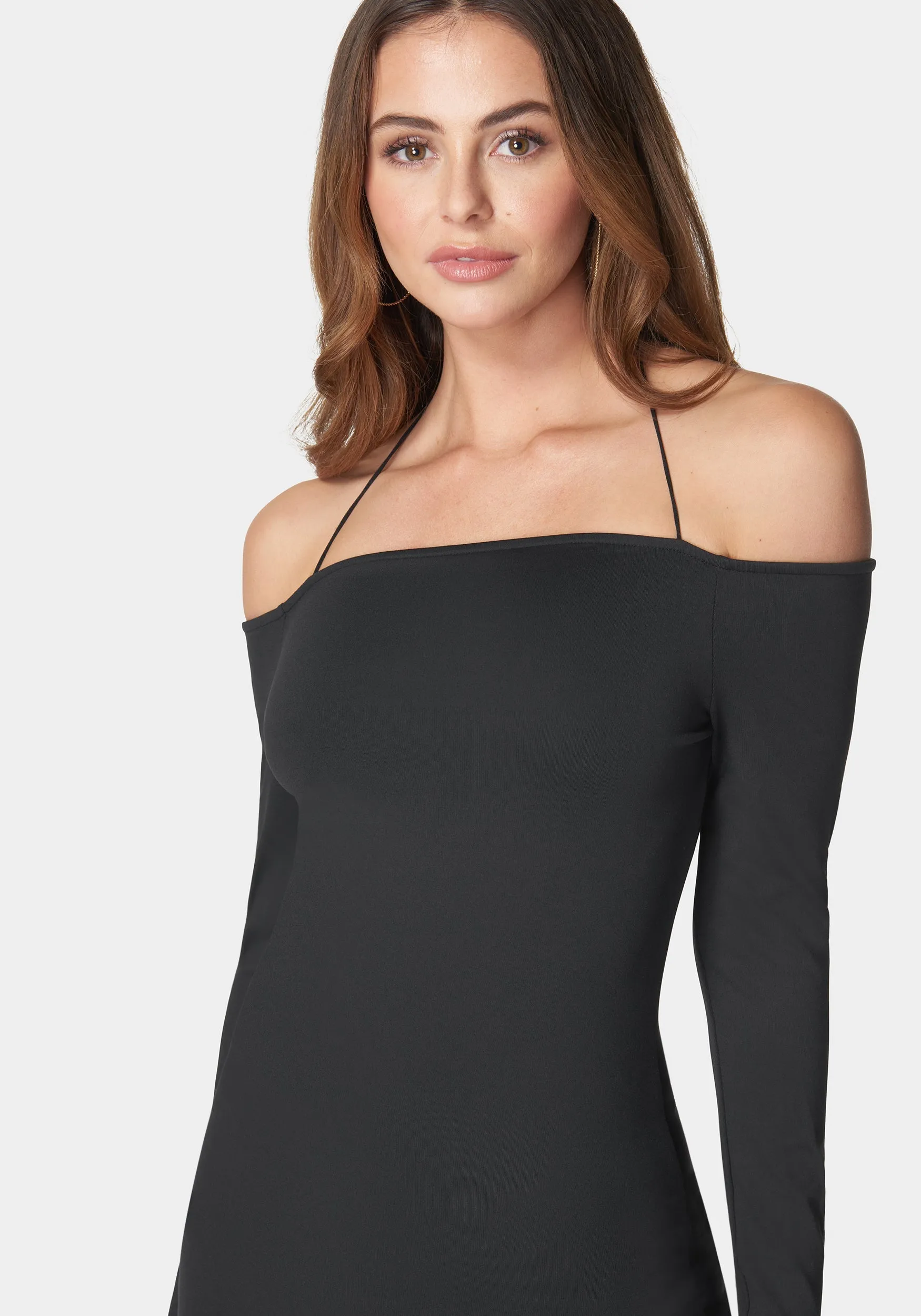 Off Shoulder Cross Neck Mini Dress sold by Bebe product image thumbnail 4