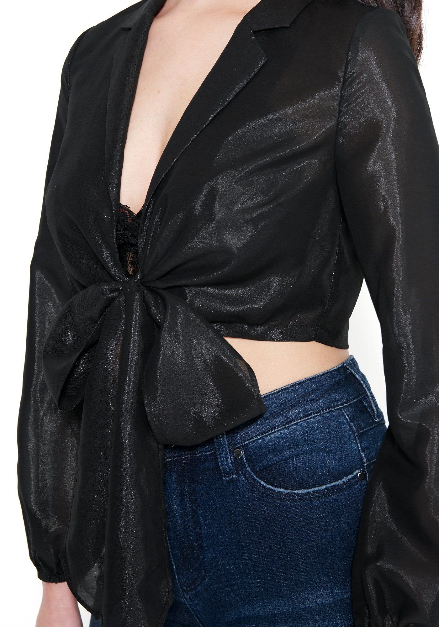 Organza Tie Front Top sold by Bebe product image thumbnail 4