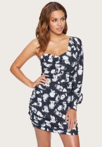 Print One Shoulder Dress sold by Bebe