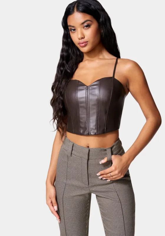 Vegan Leather Bustier sold by Bebe