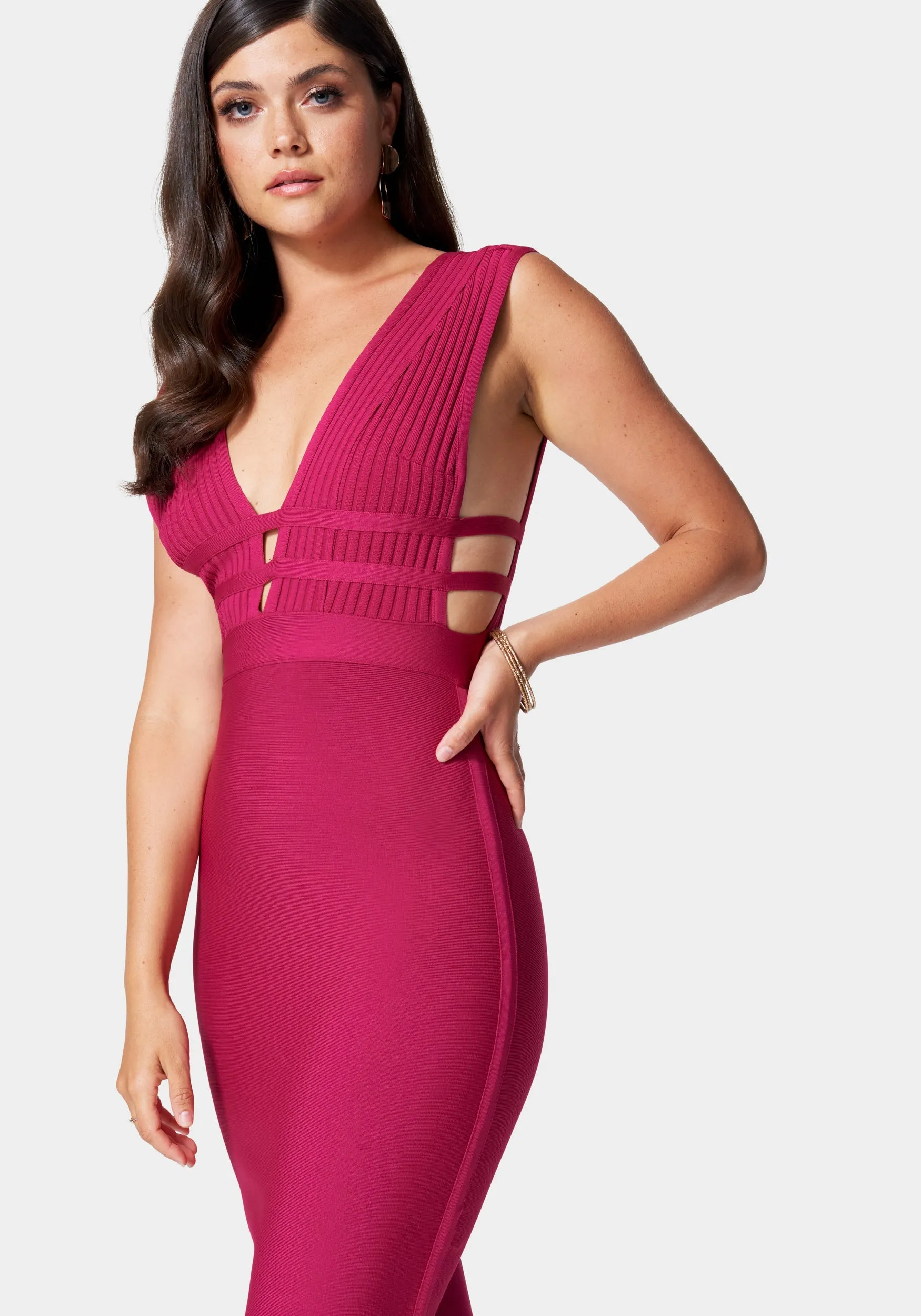 Plunge Neck Bandage Dress sold by Bebe product image thumbnail 2