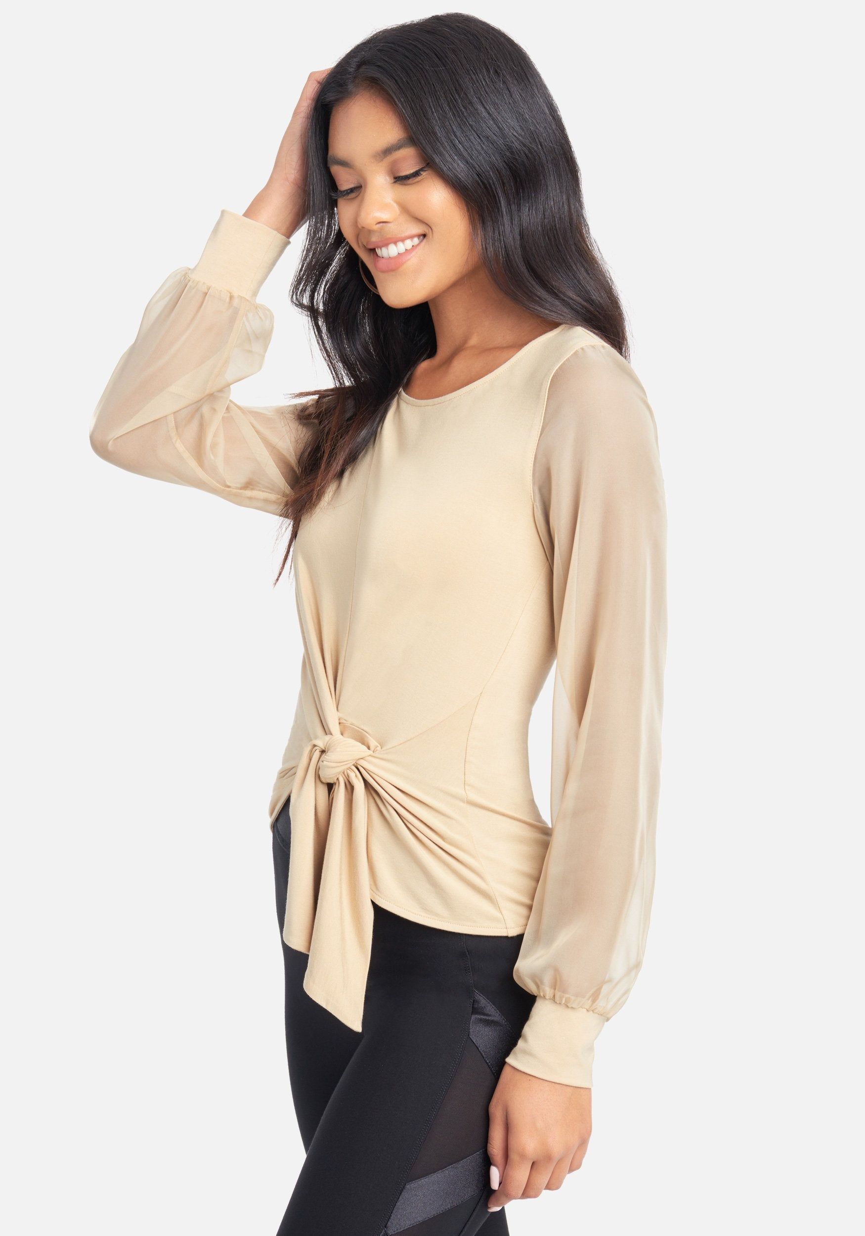 Chiffon Sleeve Wrap Top sold by Bebe product image thumbnail 2