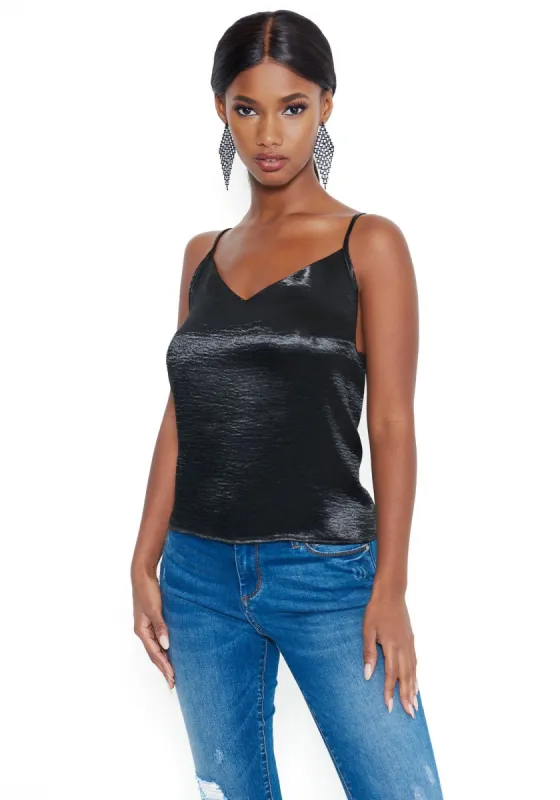 Lace Trimmed V Top sold by Bebe