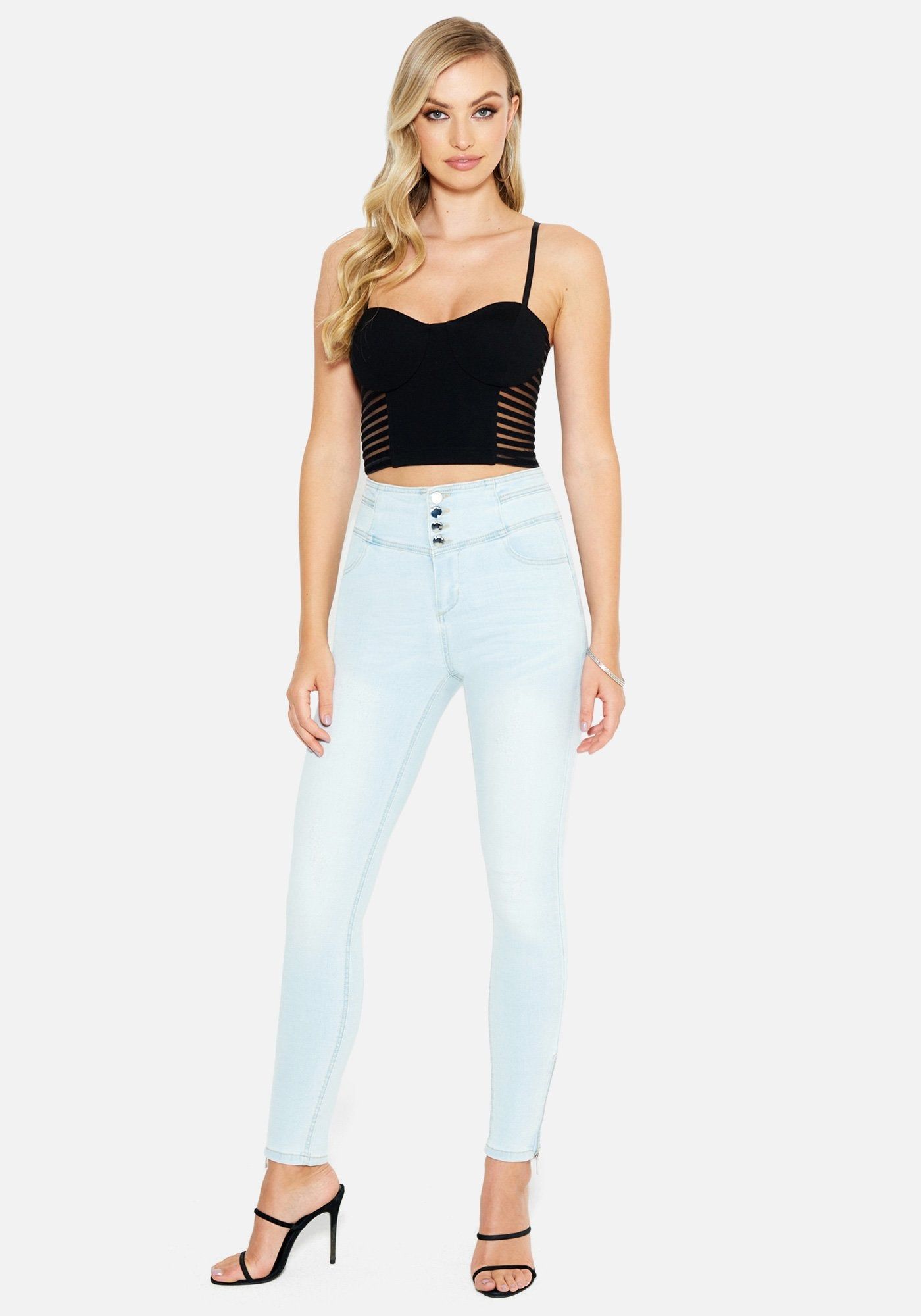 High Waisted Distressed Jeans sold by Bebe product image thumbnail 2