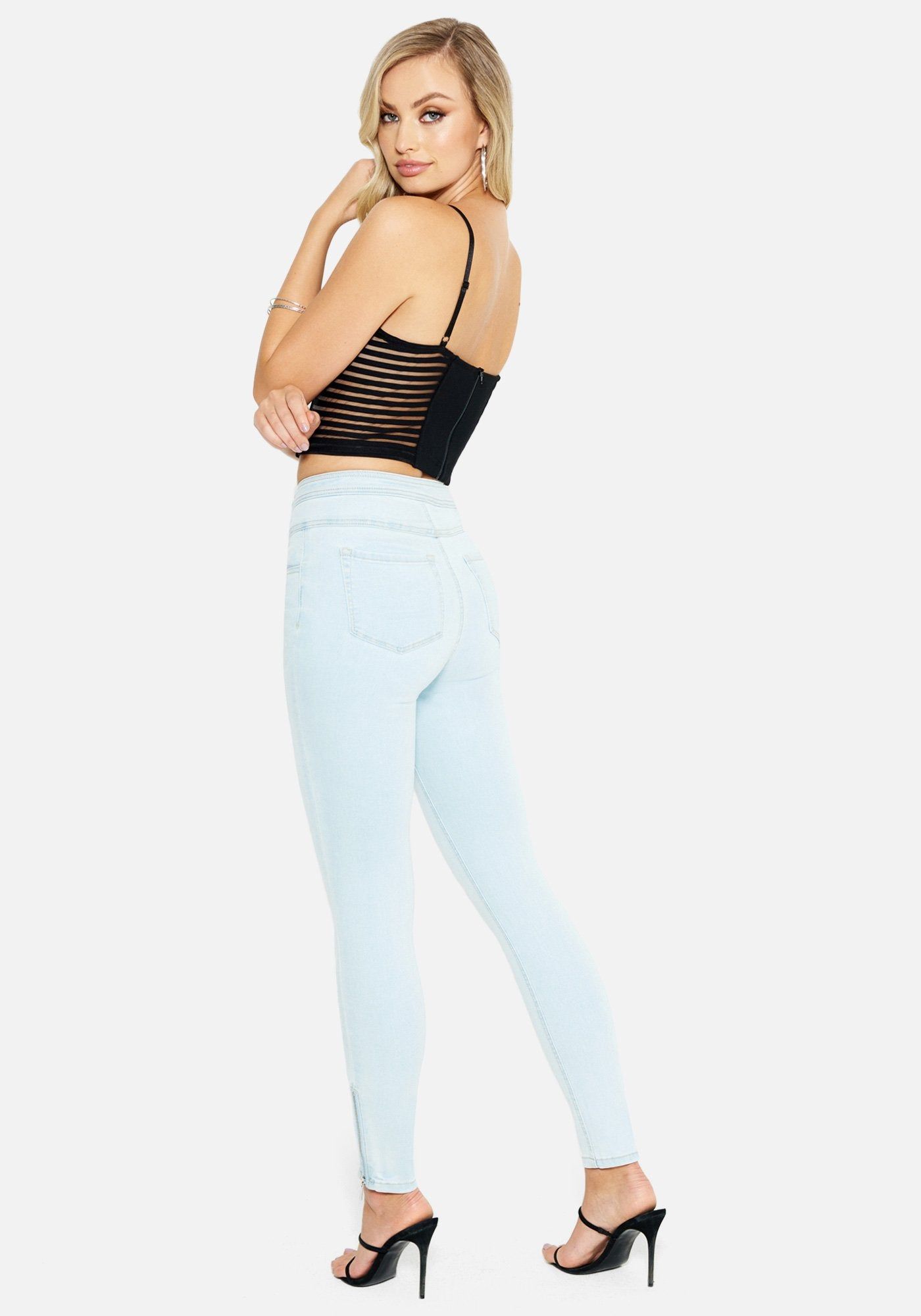 High Waisted Distressed Jeans sold by Bebe product image thumbnail 3