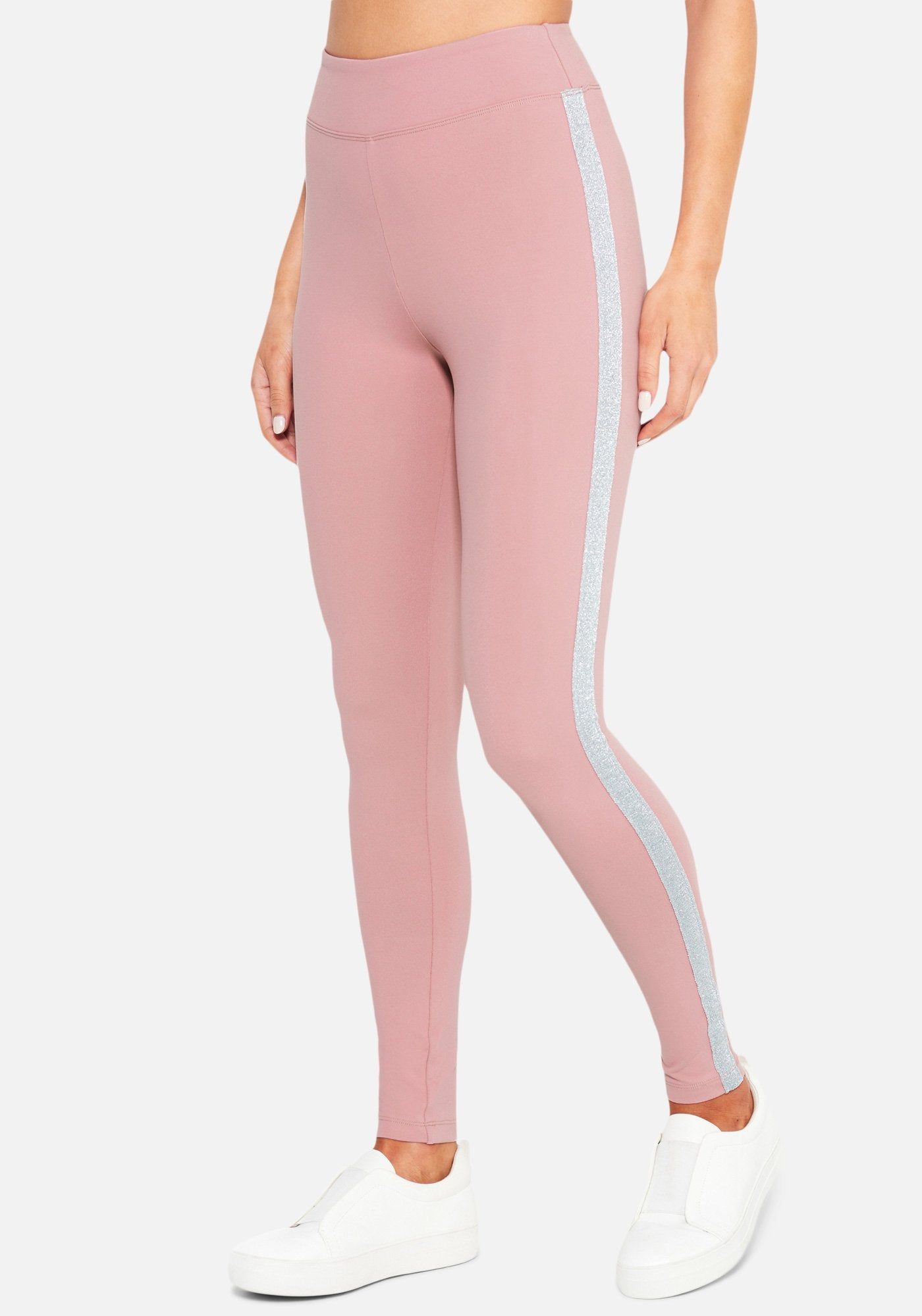 Sparkle Side Taping Legging sold by Bebe