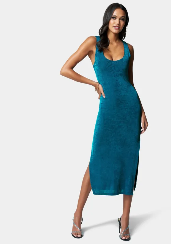 Open Back Slinky Knit Dress sold by Bebe
