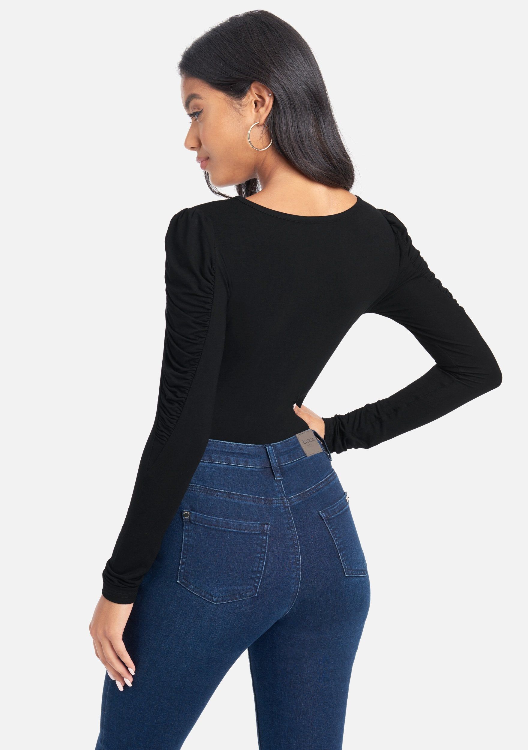 Ruched Shoulder Long Sleeve Top sold by Bebe product image thumbnail 3