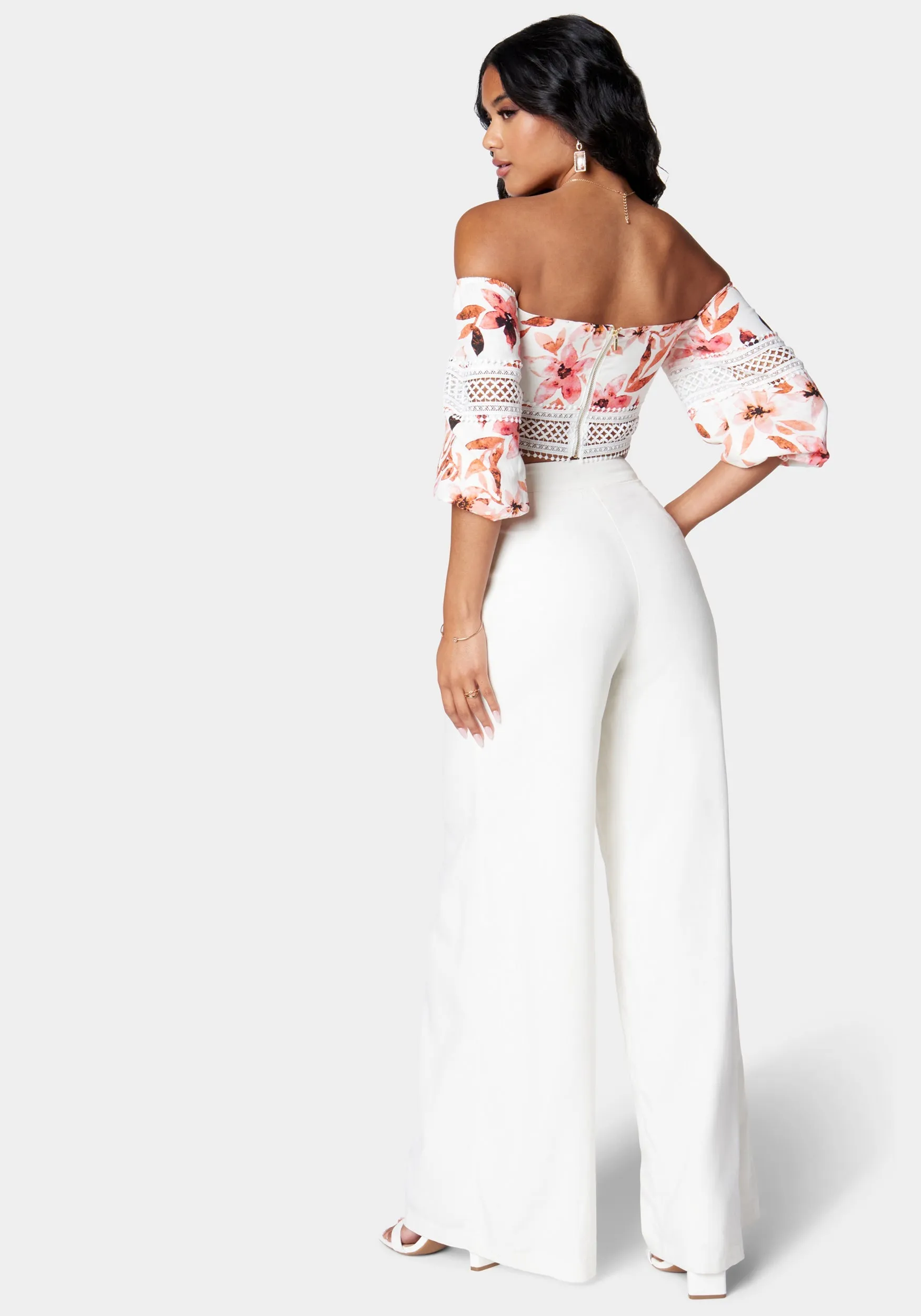 High Waist Ultra Wide Linen Pant sold by Bebe product image thumbnail 4