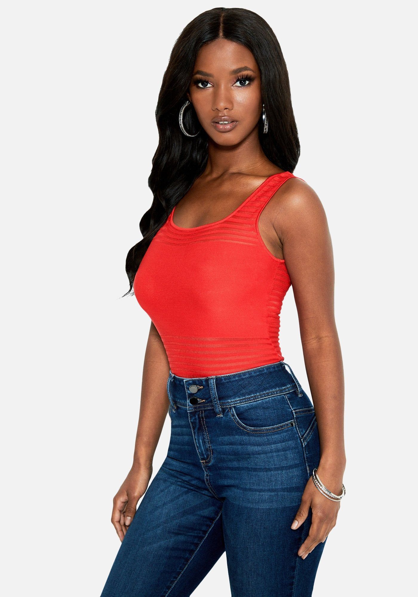 Shadow Stripe Sweater Tank sold by Bebe product image thumbnail 2