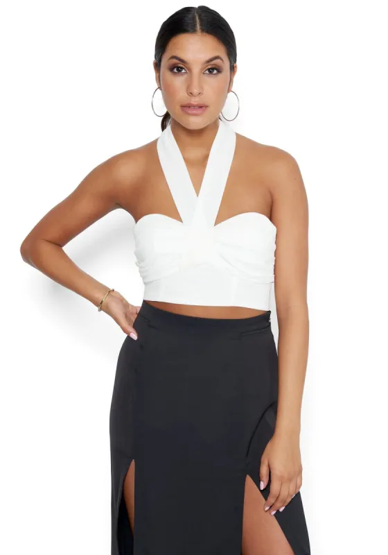 Wrap Tie Crop Top sold by Bebe