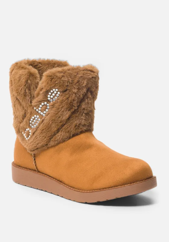 Larabelle Faux Suede Winter Boot made by Bebe