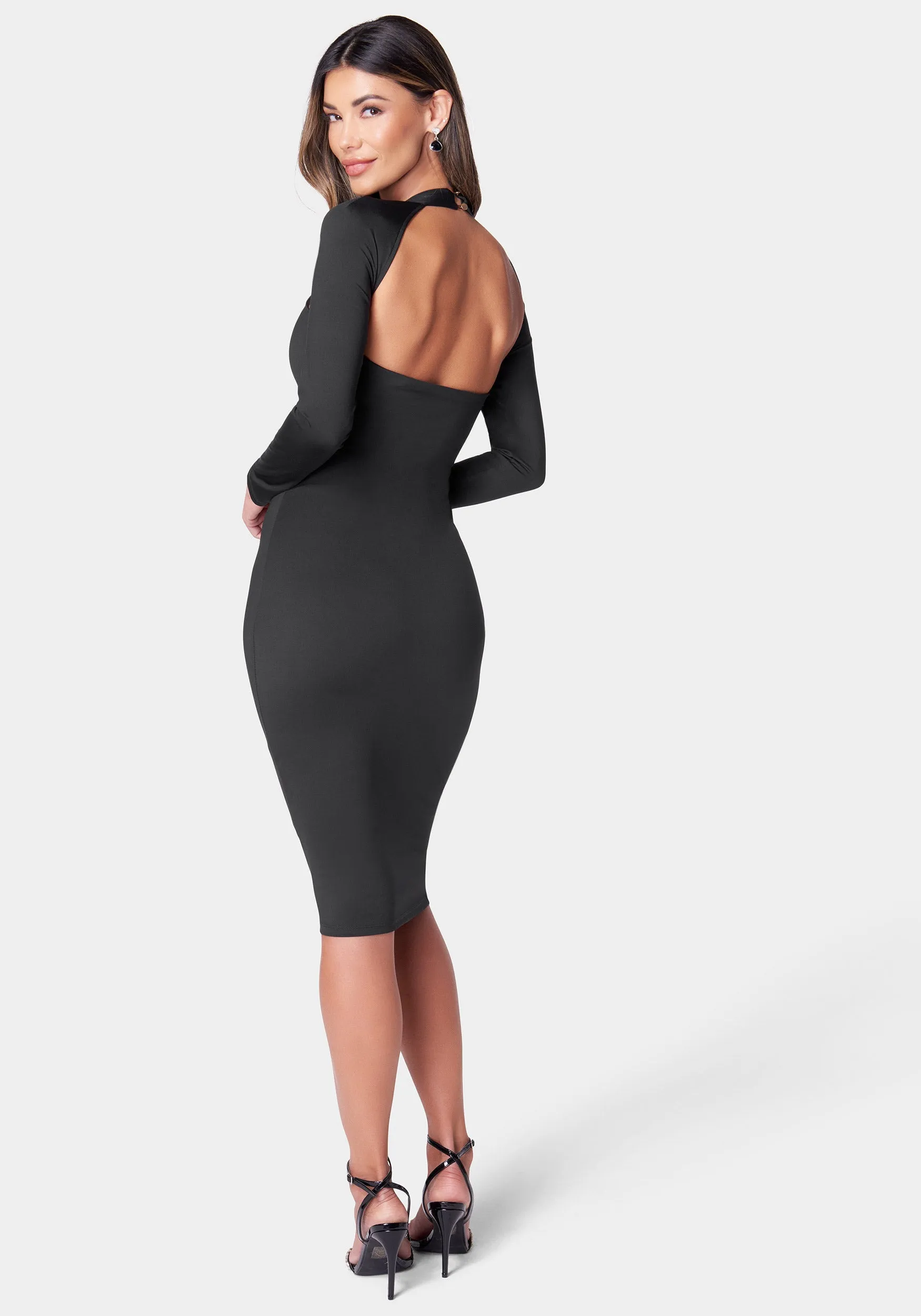 Cutout Knit Bodycon Dress sold by Bebe product image thumbnail 3