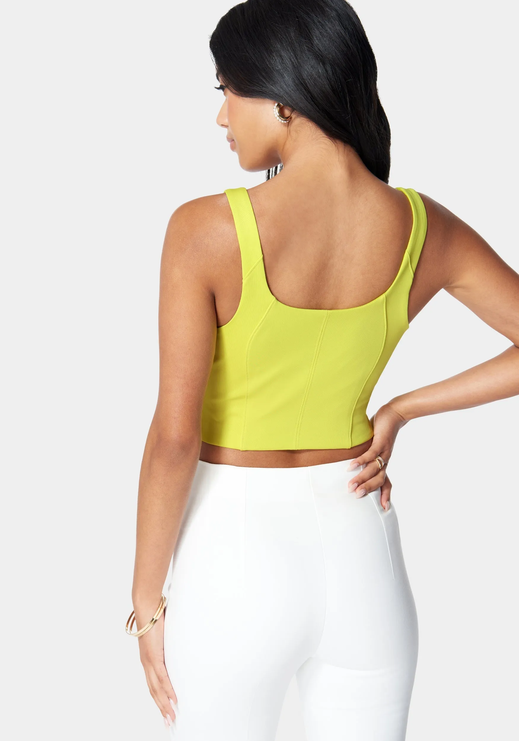 Sleeveless Front Zip Bustier Knit Top sold by Bebe product image thumbnail 3