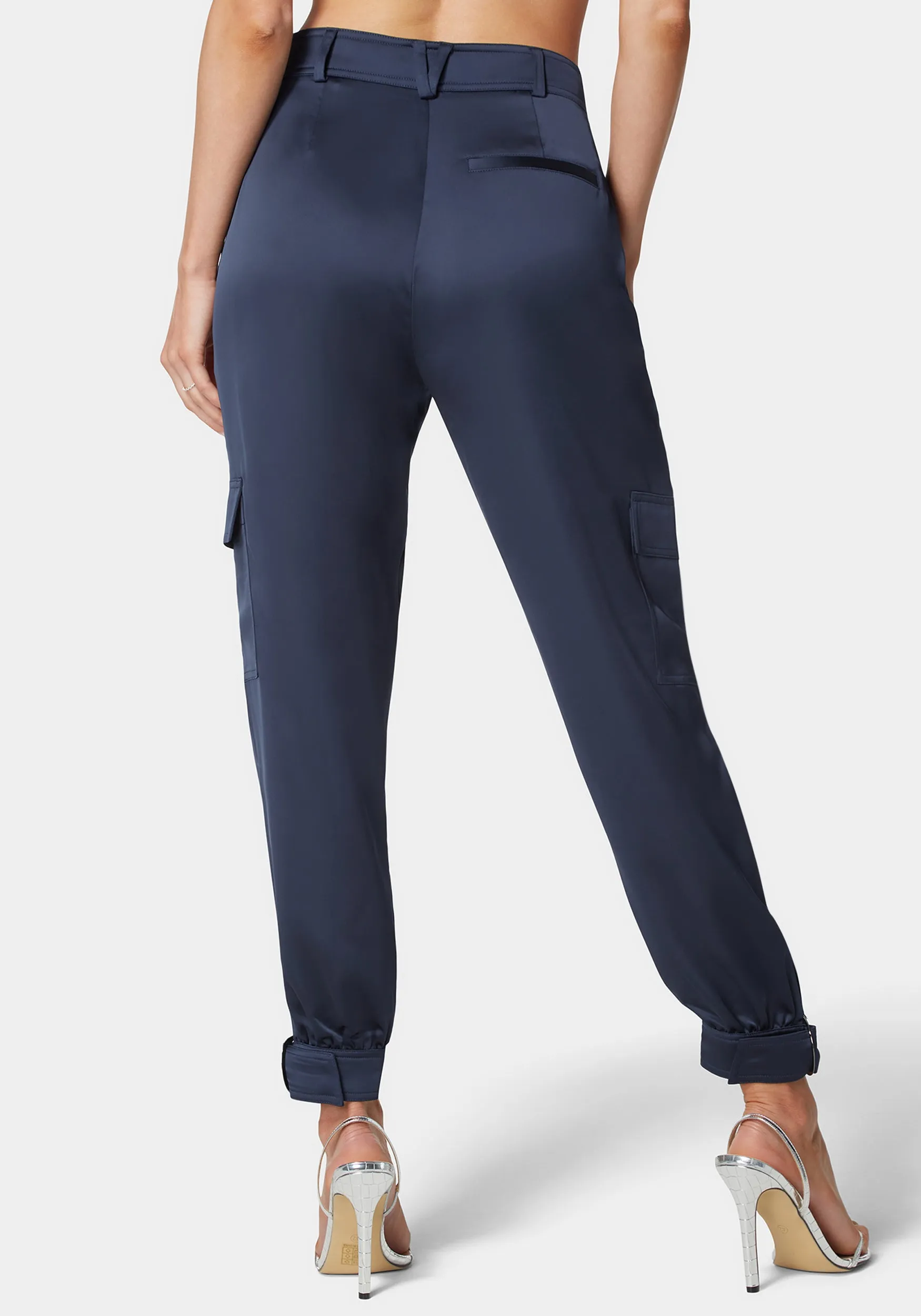 Natural Waist Stud Detail Satin Jogger Pant sold by Bebe product image thumbnail 3