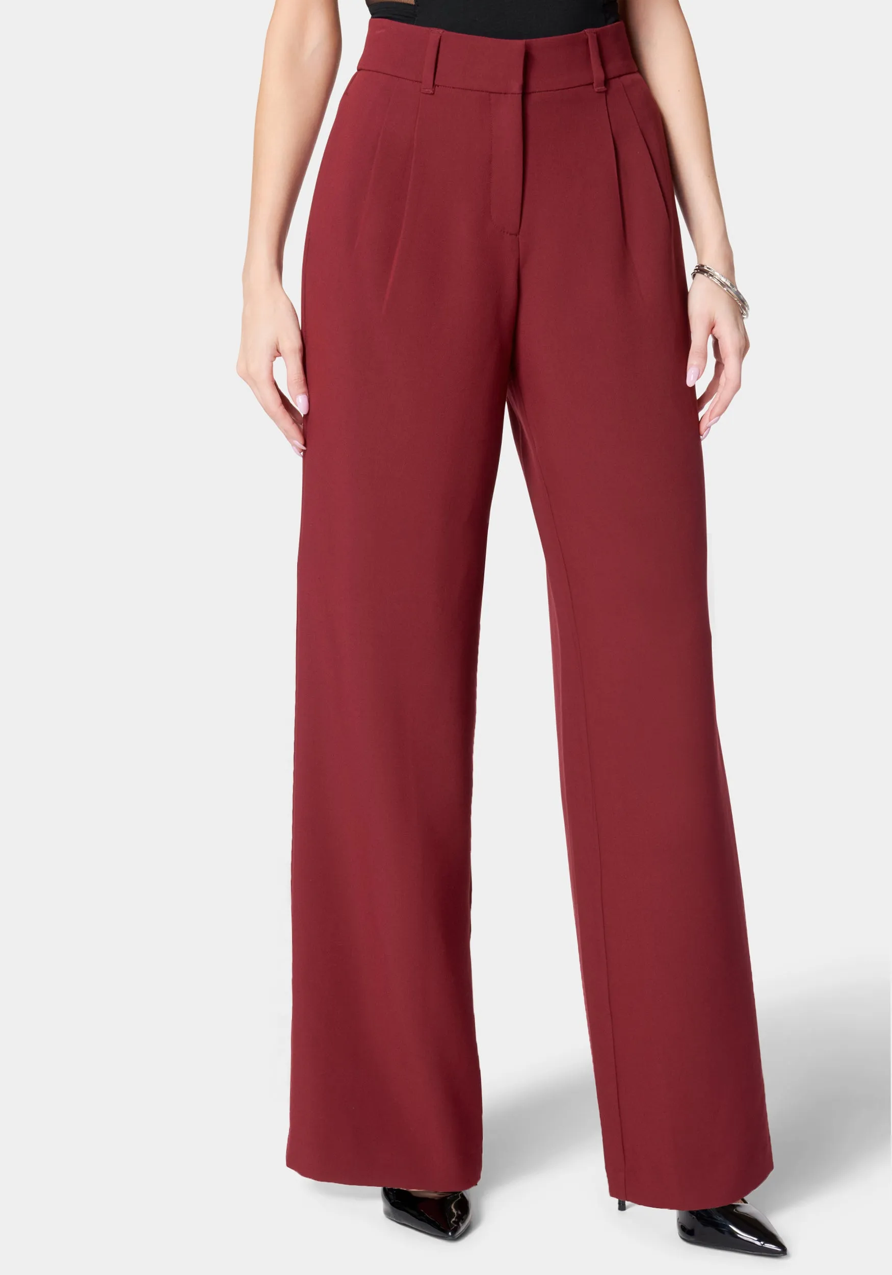 High Waist Tailored Wide Leg Pant sold by Bebe