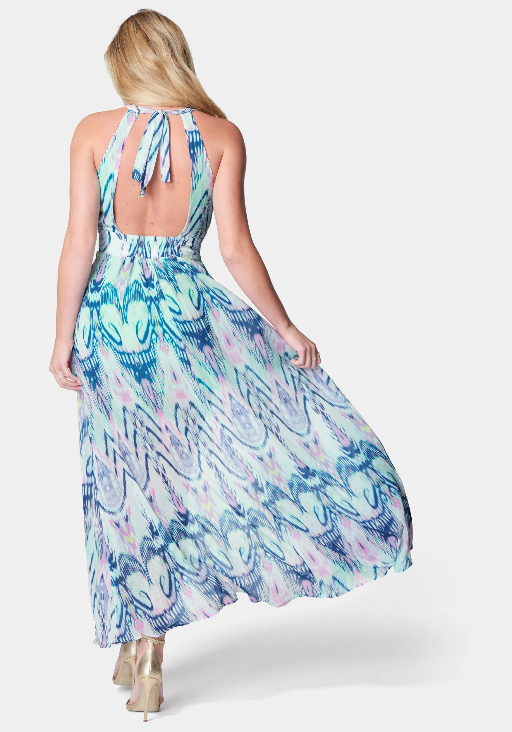 Printed Cross Front Maxi Dress sold by Bebe product image thumbnail 3