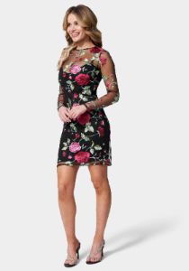 Embroidered Lace Mini Dress sold by Bebe