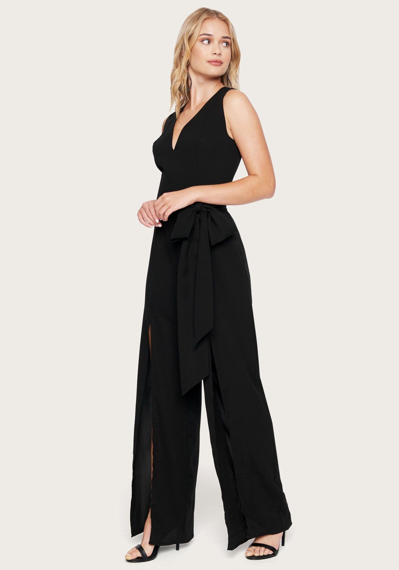 Slit Wide Leg Jumpsuit sold by Bebe product image thumbnail 2
