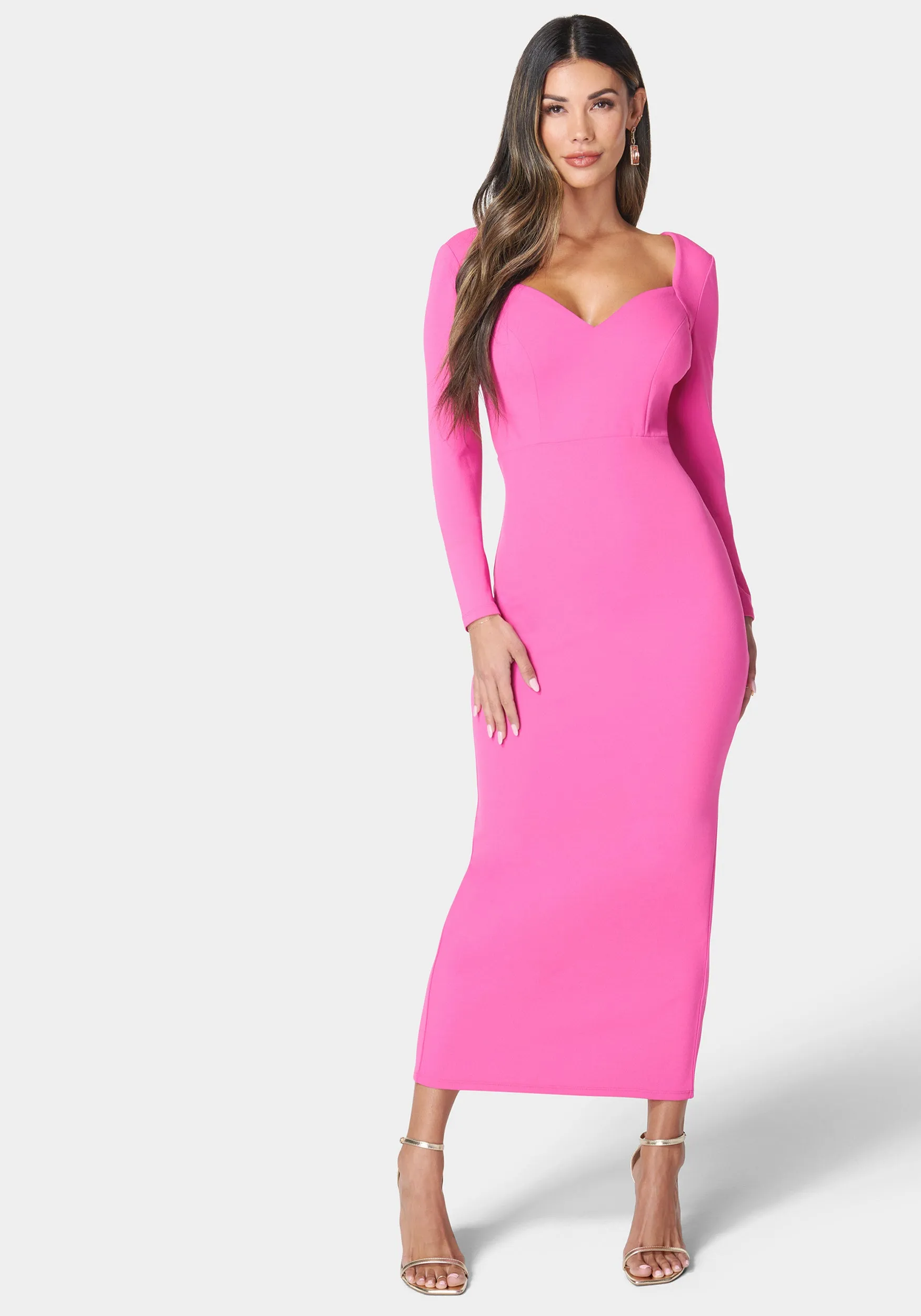 Open Back Ankle Dress sold by Bebe