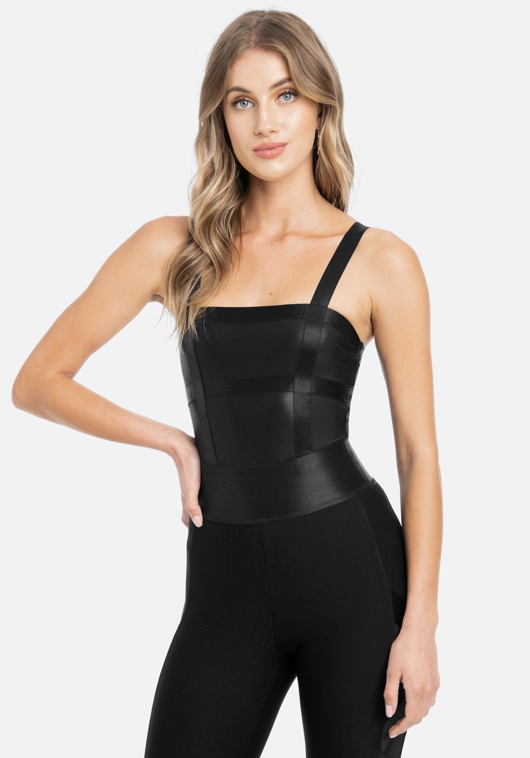 Stitch Detail Knit Bodysuit sold by Bebe